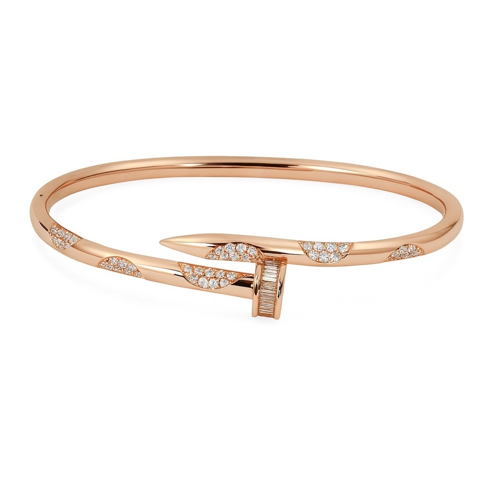 Elegant 18K Rose Gold Plated Luxury Bracelet With Zirconia 💎